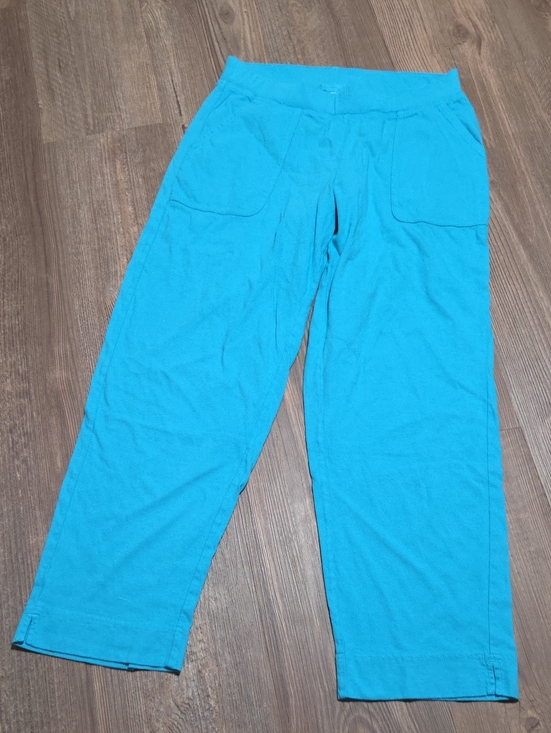 fresh produce Pants - Fresh Produce Turquoise Wide Leg Drawstring Pants
